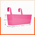 LEA Hanging Metal Pot Holders / Planters for Home / Balcony / Garden | Pink - Set of 2